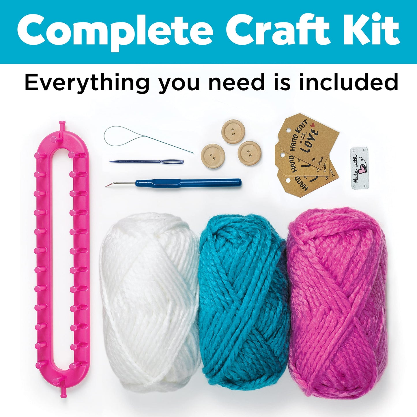 Creativity for Kids Quick Knit Headband Making Kit - Kids Knitting Kit for Beginners - DIY Projects for Kids