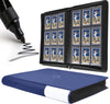 Toploader Binder  Holds 360 Top Loaders - 9-Pocket Top Loader Binder for 3 x 4 Rigid Card Holders for Trading Cards or Sports Cards  Model B - Navy Blue