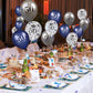 50Th Blue Birthday Balloons Decorations, 15Pcs Navy Blue Silver 50Th Birthday Balloons For Men Women 50 Anniversary Birthday Party Decor Latex Inflatable Clear Confetti Balloon Indoor Outdoor Supplies
