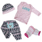 Ekokiz Reborn Baby Dolls Clothes Girl Pink Doll Clothes Baby Clothes 17-22 Inches Baby Doll Clothes And Accessories For Newborn