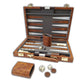 Chh Vinyl With Ripes Backagammon Set, Brown, 11'
