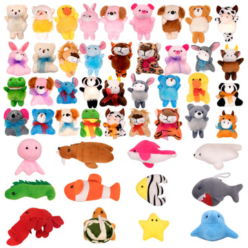 Joyrapt 48 Pack Small Stuffed Animals Bulk Gifts For Kids (2.3/2''-2.5/3.5'' Each), Party Favors Toys For Girls, Easter Basket S