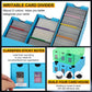 BILIPLE 15000+ Trading Card Storage Box for Commander Display, Colorful Card Deck Box Cardboard with 48 Dividers, Trading Card C
