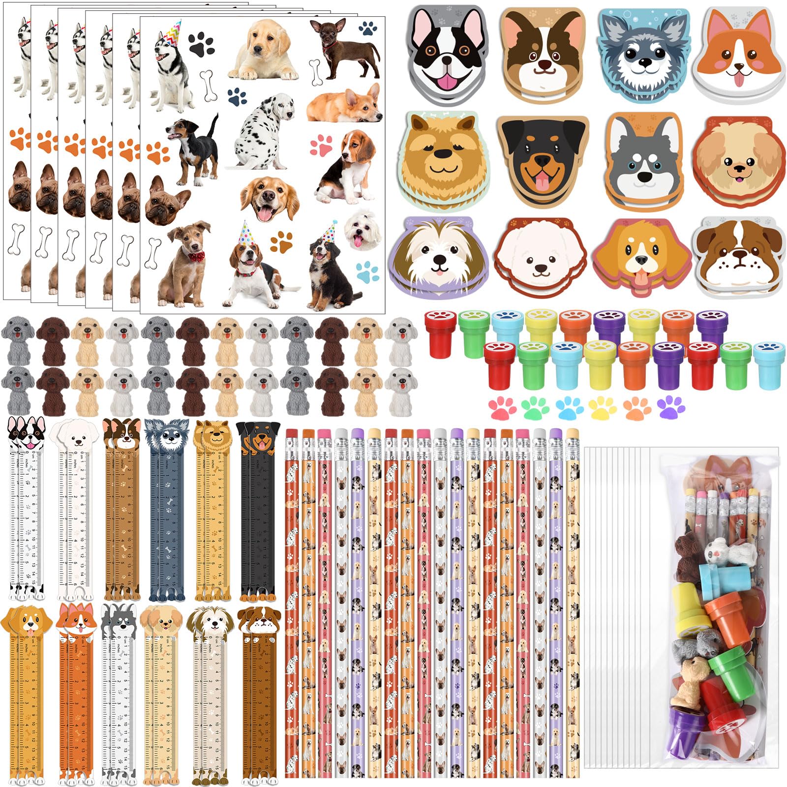 PerKoop 168 Pcs Ice Cream Party Favors Candy Land Include Mini Notebook Sticker Pencil Stationery Gift Set Sweet One Party Favor