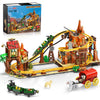 INSOON Western Roller Coaster Building Set  Rollercoaster Building Toy with Mine Train  Lifting Chain Drive  Carriage  1270PCS Mining Coaster Model Playset Gift for mature-themeds Teens Kids Boys Girls 10-12+