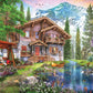 White Mountain Chalet 1000 Piece Jigsaw Puzzle Scenic Landscape Spring Puzzles For Adults And Family