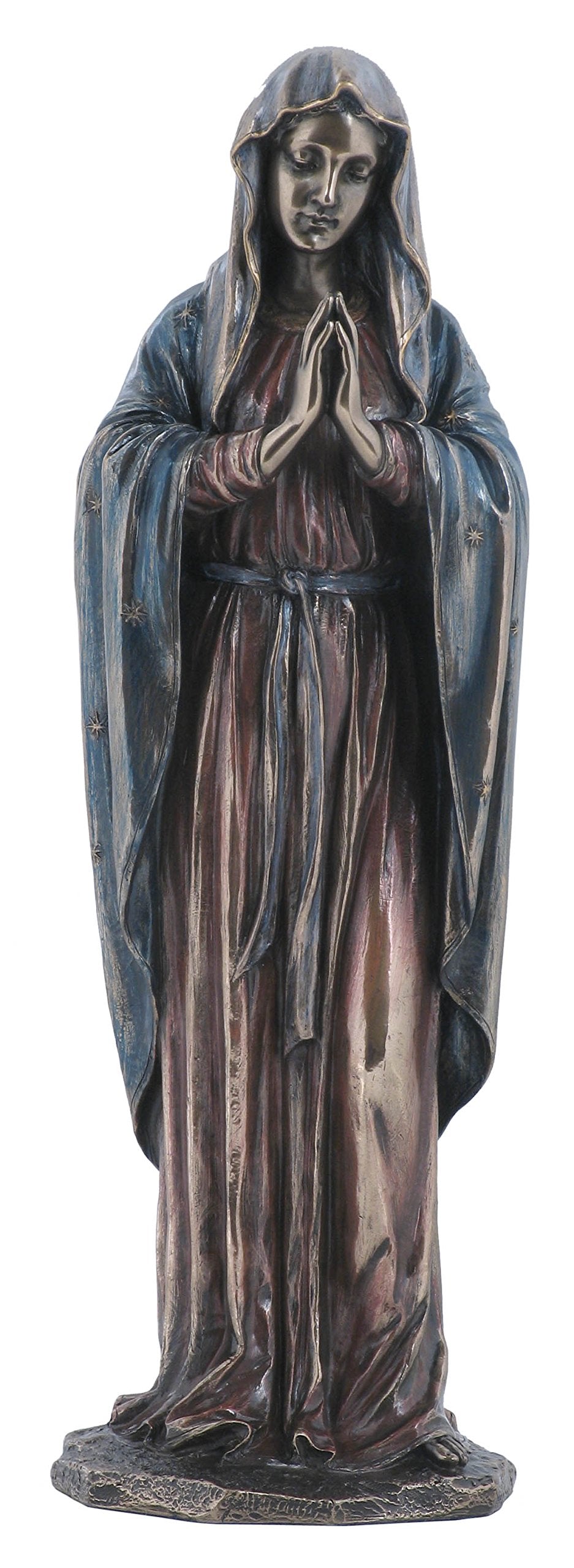US 11.75 Inch Blessed Virgin Mary Praying Cold Cast Bronze Figurine