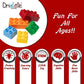 Driddle Big Building Blocks For Kids - Stem Toy - Classic Large Building Bricks - Compatible With All Major Brands - For Children All Ages - 50 Pieces