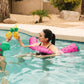 Big Joe Noodle No Inflation Needed Pool Float, Summer Melon Double Sided Mesh, Quick Draining Fabric, Jumbo 4 Feet