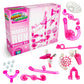 Marble Genius Marble Run Booster Set - 30 Pieces Total (10 Action Pieces Included), Construction Building Blocks Toys For Ages 3 And Above, With Instruction App Access, Add-On Set, Pink Sparkles