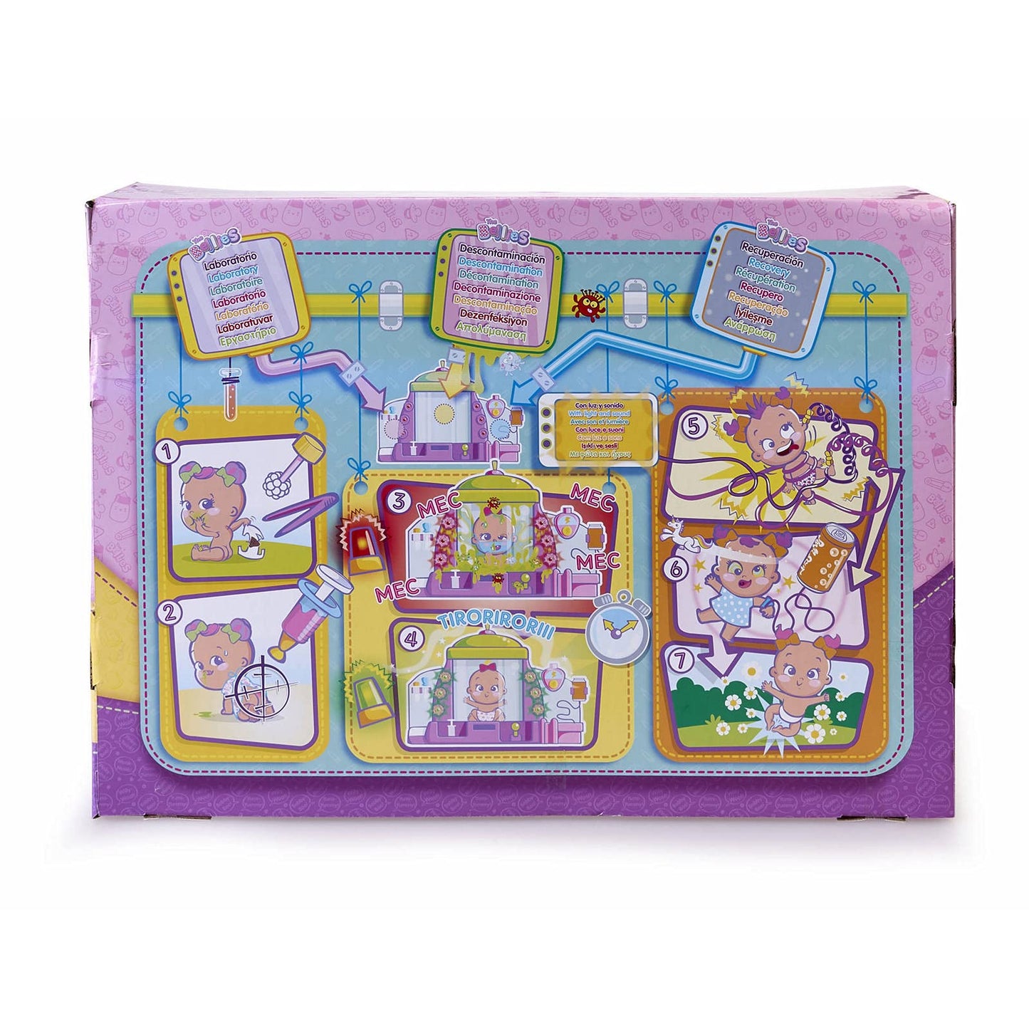 The Bellies From Bellyville Virus Tester - Purple Mini Bellies, Model 700015775, Plastic Care Toys for Virus Removal