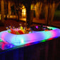 Poolcandy Inflatable Illuminated Led Buffet Cooler 48' - Indoor Outdoor Party Bbq Or Tailgate Serving Tray