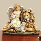 Joseph'S Studio By Roman Angel Sitting With Lion And Lamb 11-1/2-Inch