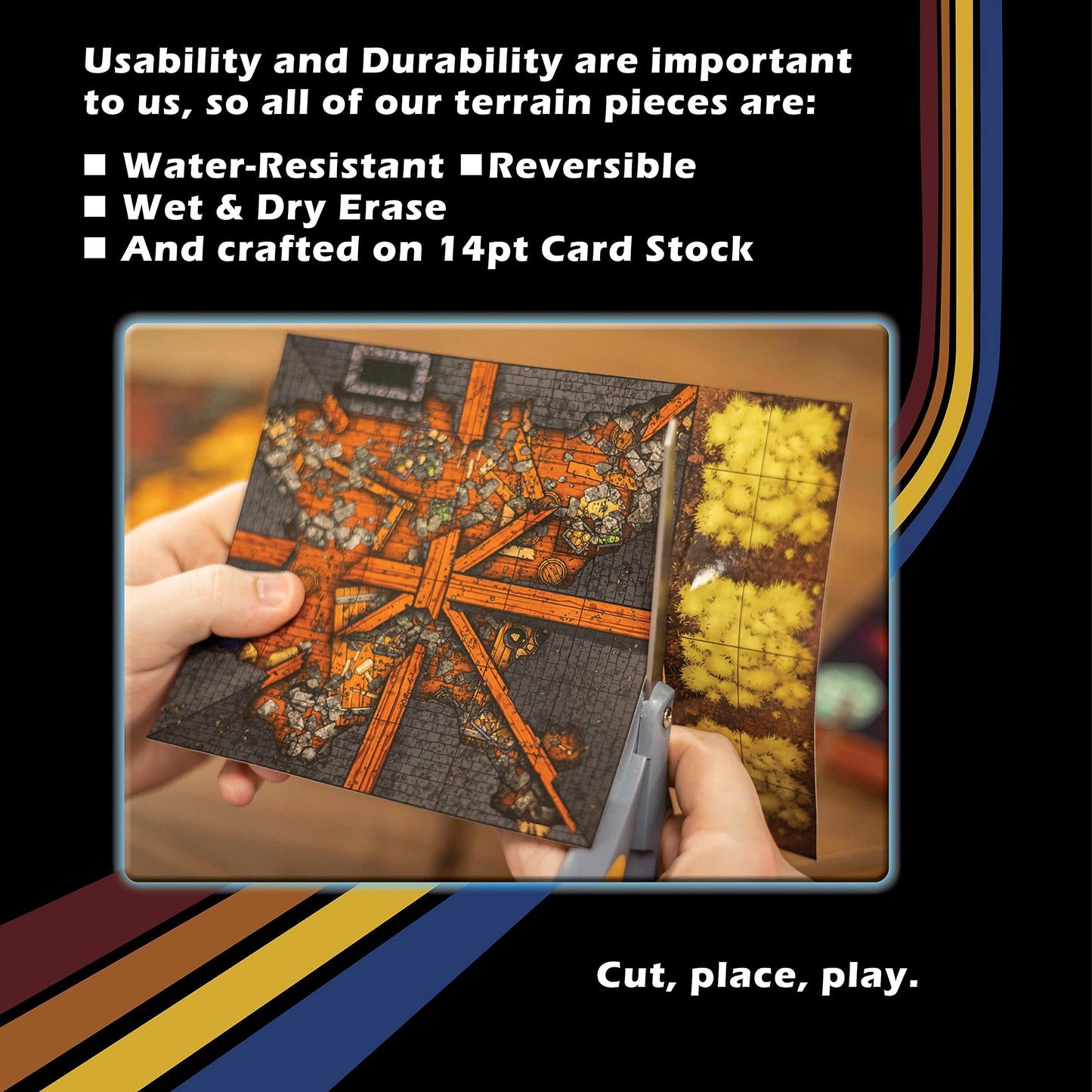 DUNGEON CRAFT Fey Forest 2D Terrain Set - Multicolor Cardstock for TTRPG Adventures