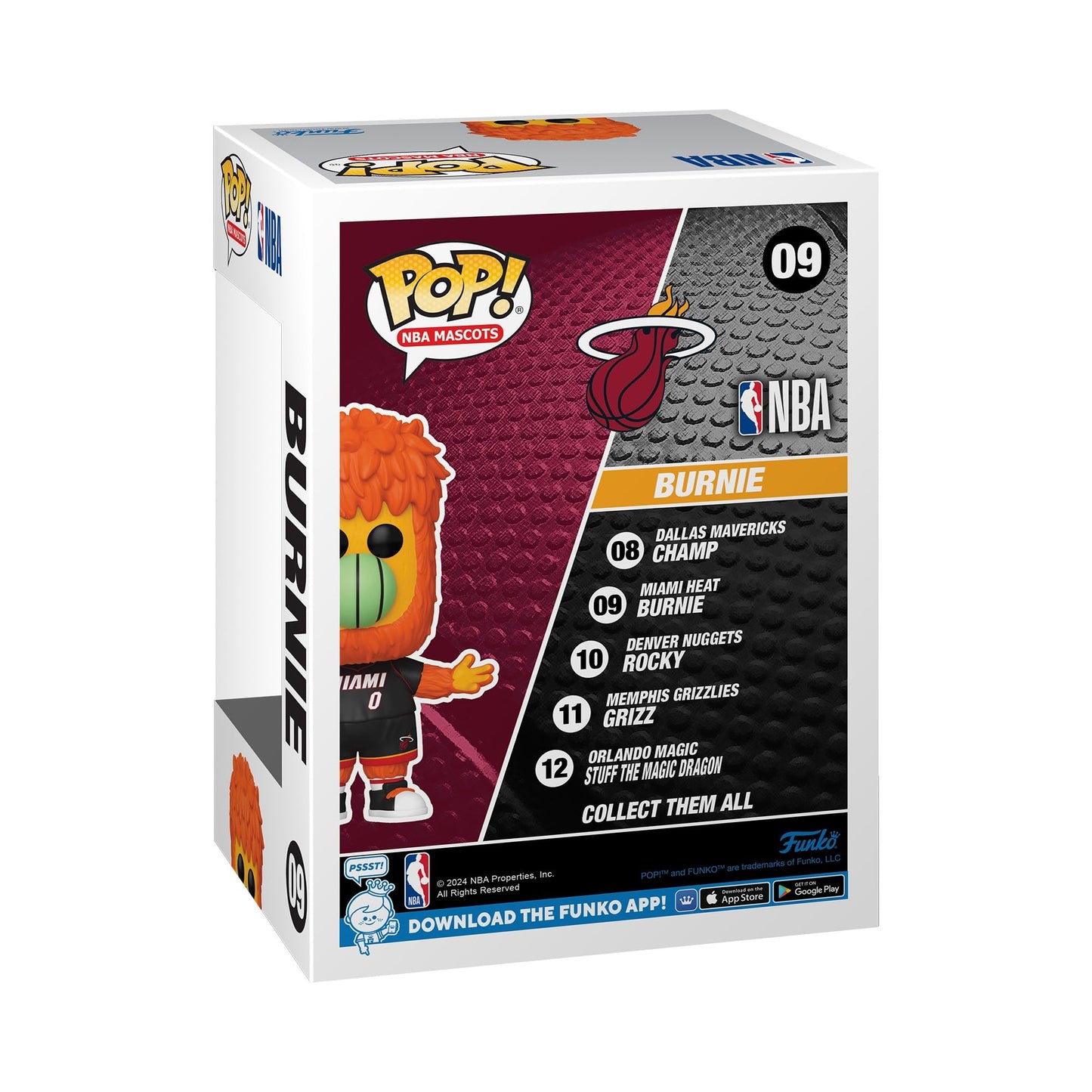 Funko Pop! Nba: Mascots - Miami - Burnie The Fireball - Collectable Vinyl Figure - Gift Idea - Official Merchandise - For Kids &