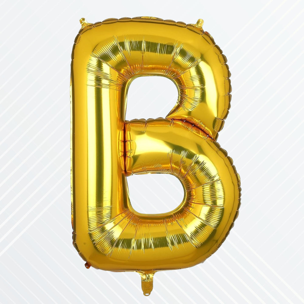 Flyloons Gold Alphabet Letter Foil Balloons for Name B Birthday Decoration Items, Anniversary, Baby Shower, Bachelorette, Weddin