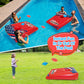 Pool Cornhole 2 Sets, 6 Bean Bags Toss Games With 4 Anchor Bags, Inflatable Cornhole Pool Game Floating Pool Toys For Adults Tee