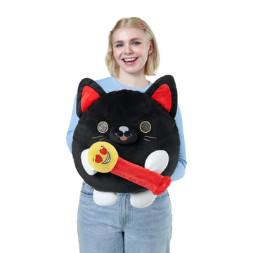 Snackles (Pez) Black Cat Super Sized 14 Inch Plush By Zuru, Ultra Soft Plush, Collectible Plush With Real Licensed Brands, Stuffed Animal