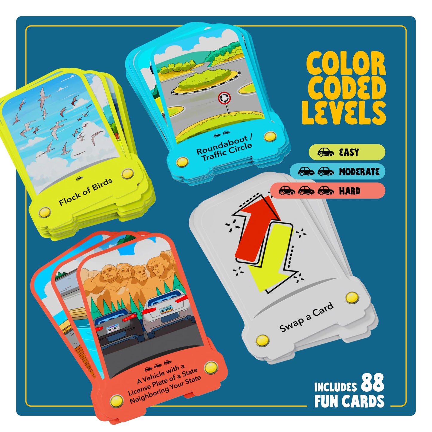 Road Rally Travel Scavenger Hunt Card Game For Kids - Roads Trip Car Games & Activities Must Haves Essentials - Fun Eye Hide & Seek Found Spy Summer Camping Toys Ages 5 6 7 8 9 10 11 12, 8-12