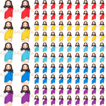 Barydat 100 Pcs Little Jesus Figures Baby Mini Jesus Figurines Bulk to Hide and Seek Tiny Miniature Christ Savior Figurine Toy R