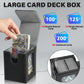 Jaffzora Card Deck Box For Mtg Commander, Magnetic Card Display Case, Tcg Card Storage Box, Holds 100 Double-Sleeved Cards, Blac