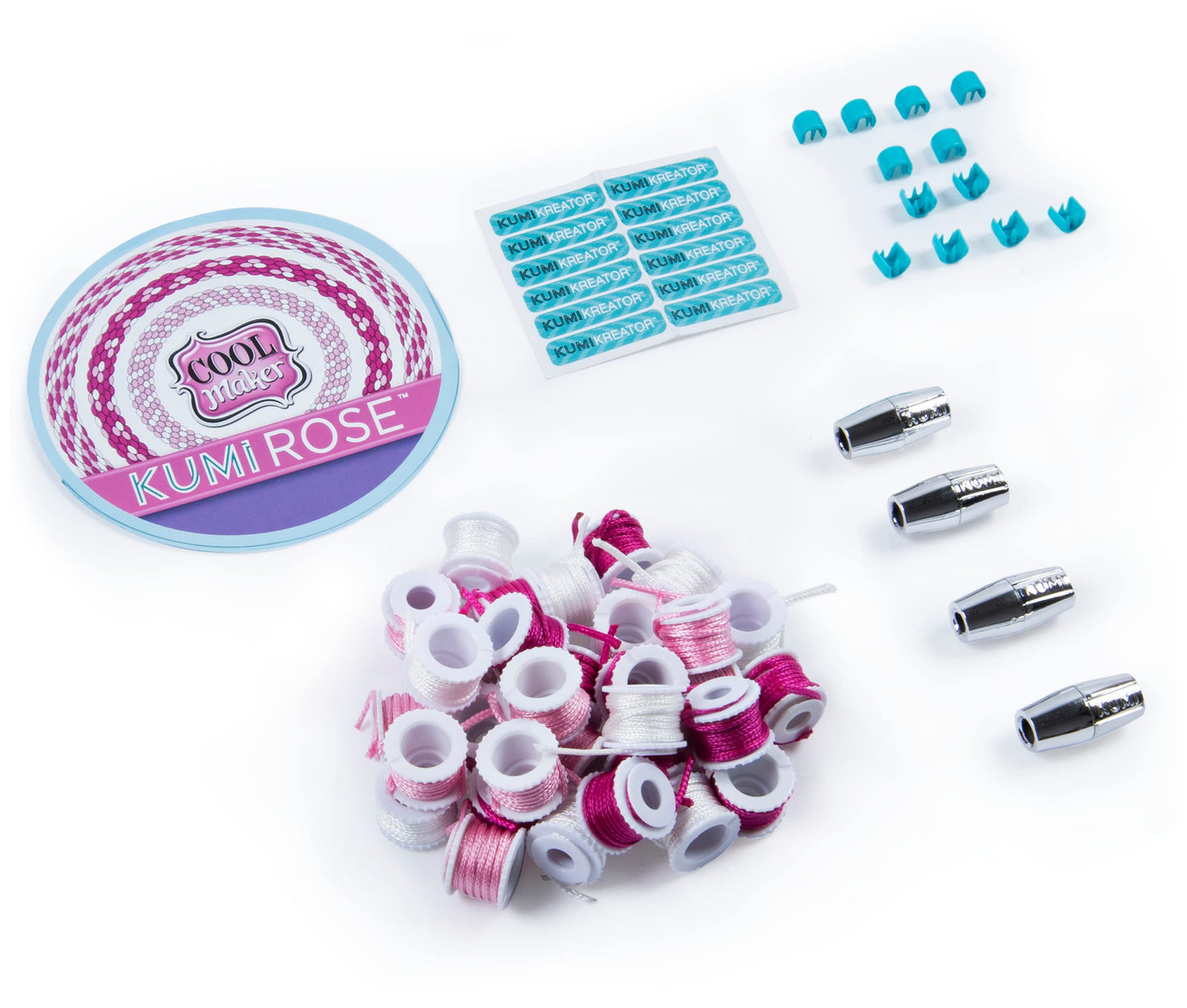 Cool Maker, KumiKreator Rose Mini Fashion Pack Refill, Friendship Bracelet Activity Kit