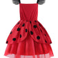 Reliparty Sleeveless Ladybird Dress For Girls Dress Up Birthday Halloween Christmas,130
