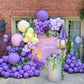 130Pcs Purple Balloons Garlands Kit, 18'' 12'' 10'' 5'' Different Sizes Pack Purple Latex Balloon Arch For Birthday Gender Revea