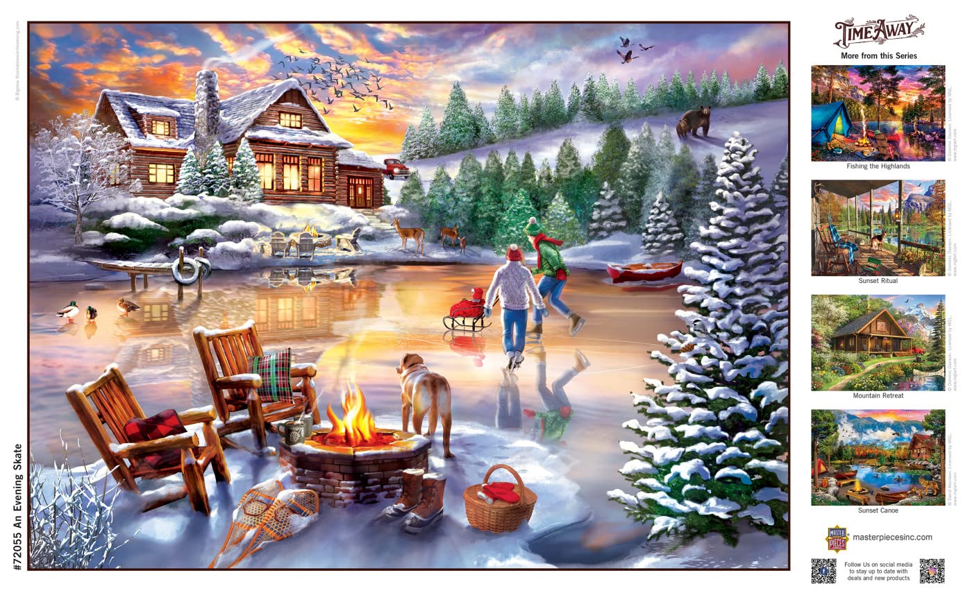 An Evening Skate 1000 Piece Jigsaw Puzzle