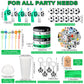 Weysat 268 Pcs Soccer Party Favors Sets for 24 People Birthday Gifts Goody Cups with Straws Key Chains Whistles Silicone Wristba