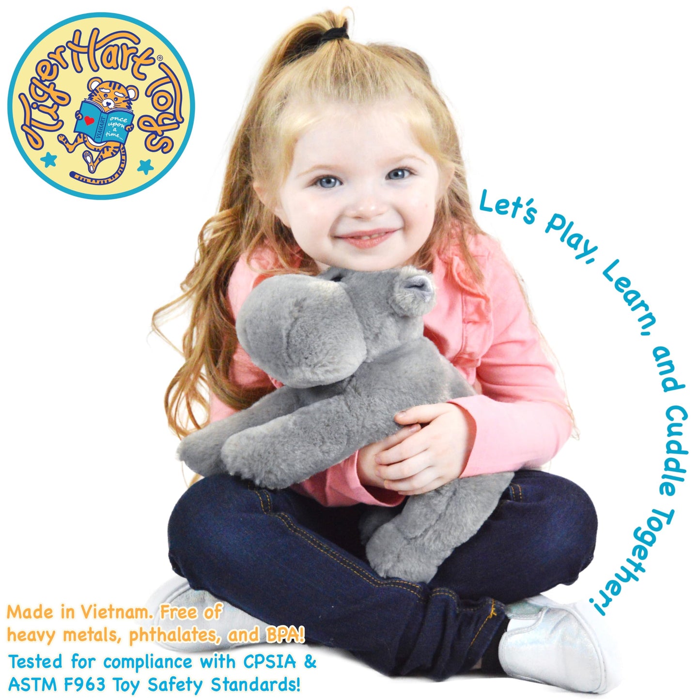 Tigerhart Huck The Hippo - 12 Inch Stuffed Animal Plush