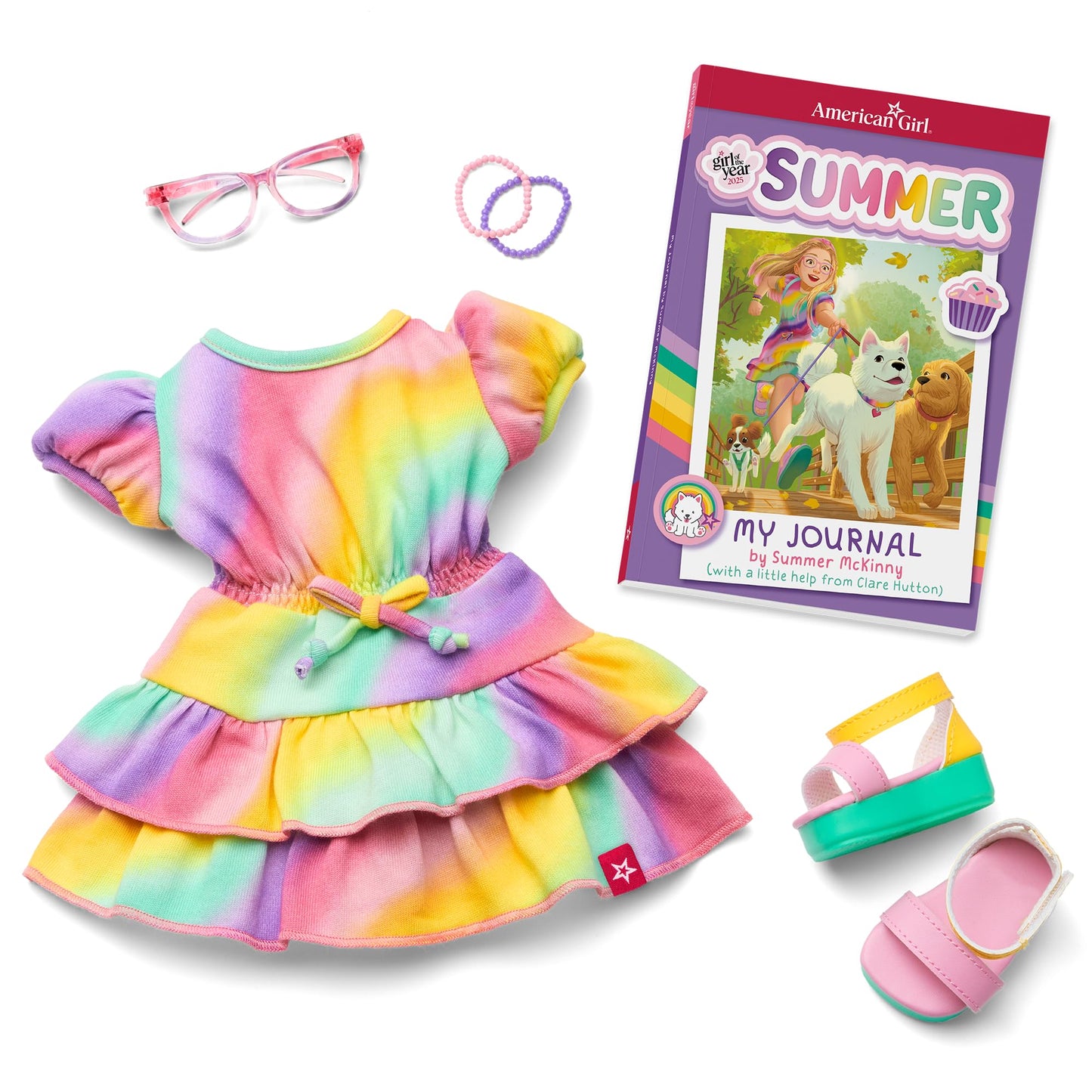 American Girl, Summer Mckinny Girl Of The Year 2025 18-Inch Doll And Journal, With Strawberry-Blonde Hair And Blue Eyes, Ages 6+