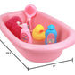 Click N' Play Baby Doll Bathtub Pretend Play Set With Accessories | Baby Bath Tub Play Set For Girls And Toddlers With 6 Pcs Acc