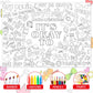 Positive Affirmations Coloring Poster For Kids Giant Huge Inspirational Coloring Tablecloth Large Positive Coloring Books Jumbo