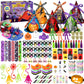 Letapapa 234 PCS Halloween Party Favors for Kids, 24 Pack Witch Hat Treat Bags Filled with Halloween Toys Bulk, Halloween Goodie