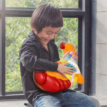 Acorn Avenue Musical Chicken Guitar - Toddler Percussion Instruments Toy for Kids, Baby & Preschool Educational Musical Toys for