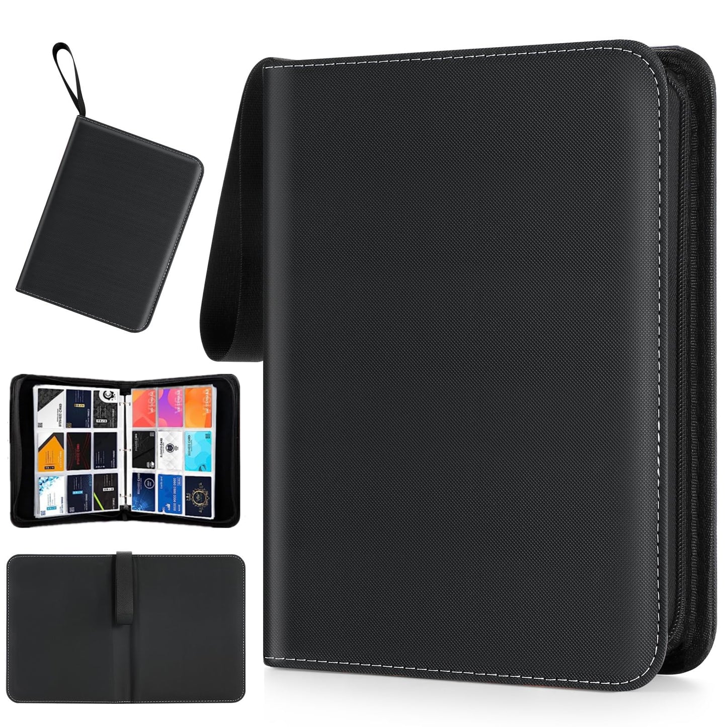 Xshnuo Trading Card Binder, 9 Pockets 900 Cards Holder Collector Album With 50 Removable Sleeves Compatible With Pokemon Cards F