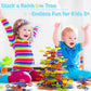 Stack-A-Rainbow-Tree Plastic Stacking Blocks 70 Piece, Balance Game Building Toys For Kids Ages 3-8, Preschool Kindergarten Educational Montessori Toys For 3 4 5 6+ Year Old Boys Girls Birthday Gifts