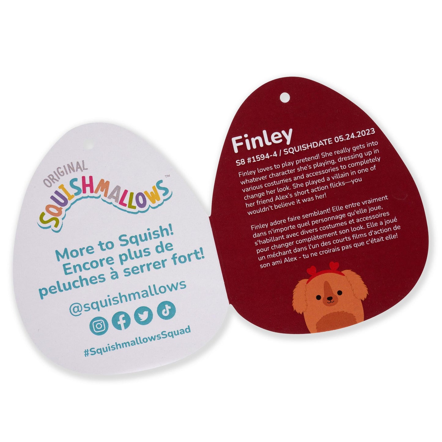 Squishmallows Original 8-Inch Finley And Corinna Valentine’S Day 2-Pack Plush - Ultrasoft Official Jazwares Plush