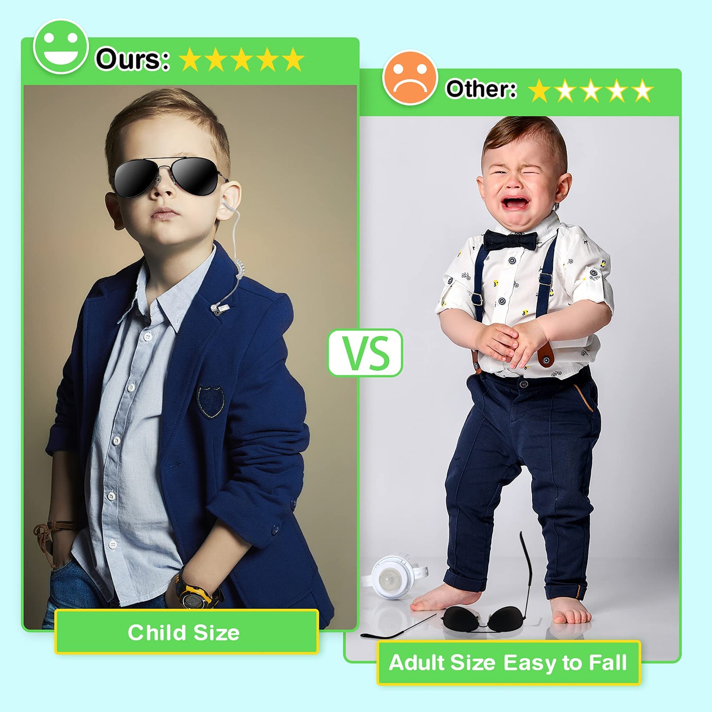 Ring Wedding Bearer Security:Ring Wedding Security Set Sun Glasses + Earpiece Cosplay + Badge Ring Box Bearer For Kids Outfit Sp
