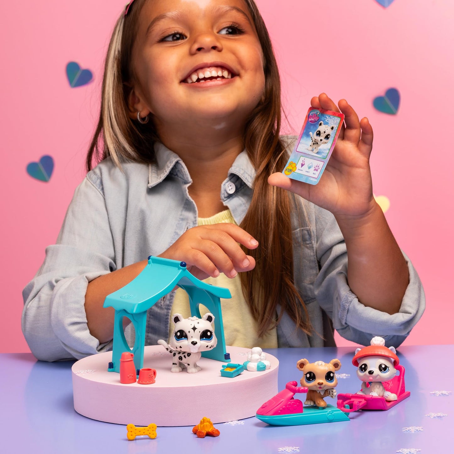 Littlest Pet Shop Snowy Day Play Pack - Authentic Mystery Figures, Collectible Toy for Kids Ages 4+, Multicolor