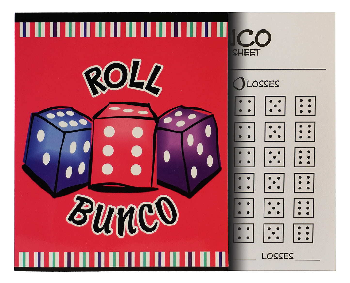 Bunco Babe Game Kit With Party Supplies For 12 Players - Tote Bag, Dice, Score Sheets, Pencils, Bell, And Plush Dice. All Of The Bunco Party Supplies You Need