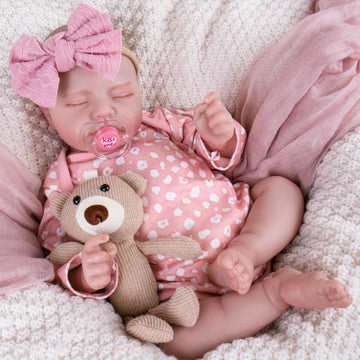 Aori Lifelike Reborn Baby Dolls Real Life Realistic Baby Dolls 20 '' Sleeping Newborn Baby Girl With Pink Clothes Set