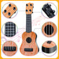 Lenwen 12 Pcs Kids Toy Guitar 10 Inch Ukulele Beginner Musical Instrument Toddlers Ukulele Guitar Mini Size Classical Ukulele Gu
