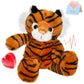 Cozyworld 13' Heartbeat Tiger Recordable Stuffed Animals Voice Sweet Messages Recorder Soft Plush Toy Playback Your Words Birthday Gifts For Toddler Kids