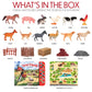 Lil-Gen Farm Animal Toys, Playmat And Education Animal Sound Book, 22Pcs - 20 Small Animal Figurines, 1 Playmat, 1 Sound Book - Toy Farm Animals For Children 3+, Farm Playset For Boys/Girls