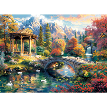 300 Piece Puzzles For Adults, Swan Forest Puzzle 300 Pieces Jigsaw Puzzles Recycled Cardboard Paper Puzzles Difficult Challenging Puzzles Perfect For Family Games 20.5 * 15In