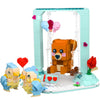 Nubee Valentine Love Birds Brown Bear Building Sets Compatible With Lego, Lovebirds Swings Bear Flower Heart Arrow I Love U Boar