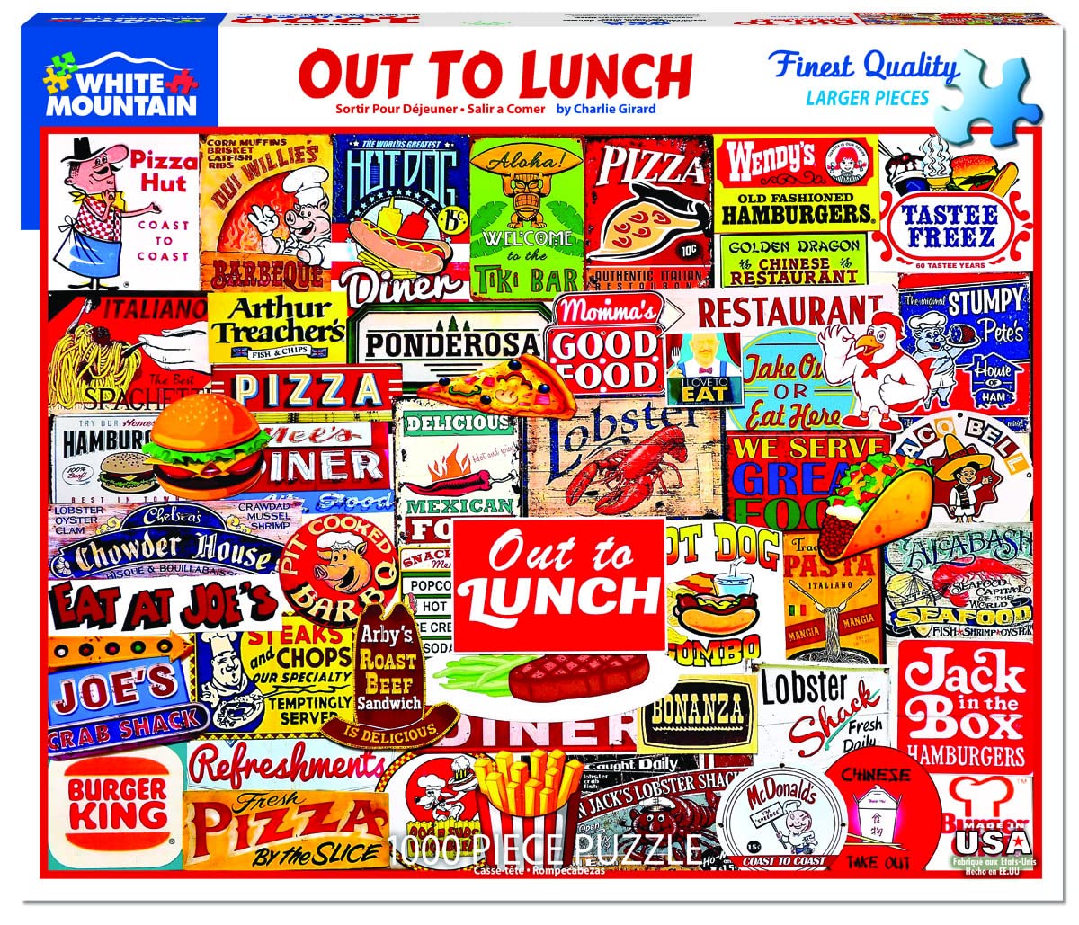 White Mountain Puzzles Out To Lunch, 1000 Pieces Jigsaw Puzzle