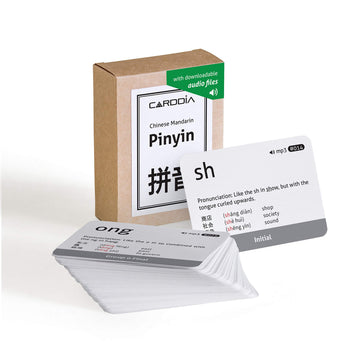 Carddia Chinese Mandarin Pinyin Flashcards With Audio Mp3 - Comprehensive Learning Kit For Beginners And Enthusiasts, Durable & Portable